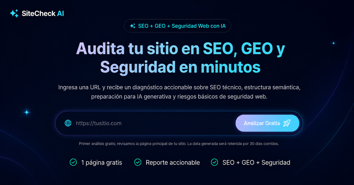 SiteCheck AI — official preview image